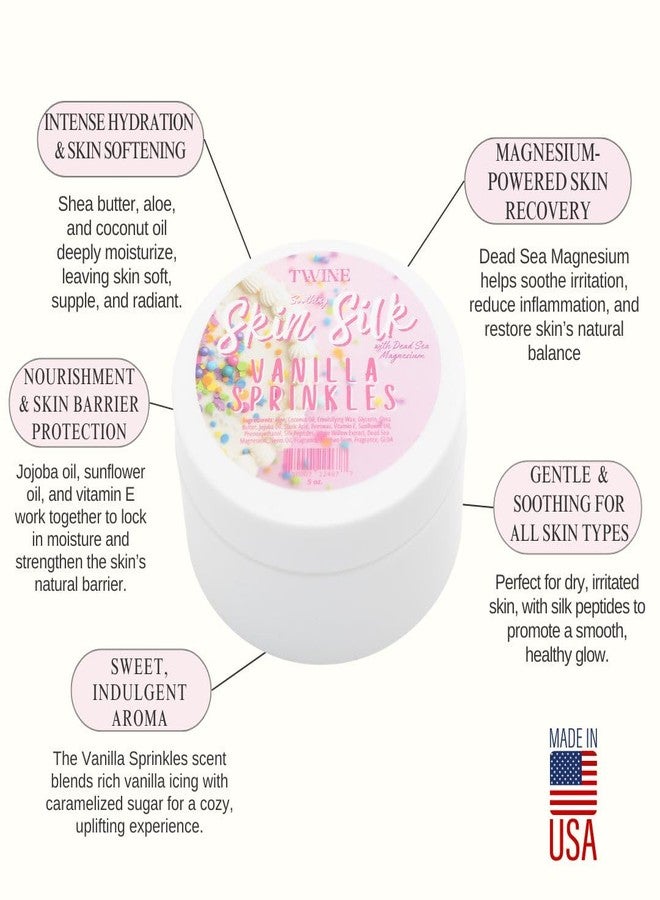 تواين زبدة الجسم TWINE Skin Silk مع مسحوق المغنيسيوم من البحر الميت بنكهة الفانيليا 4 أونصة - Image 2